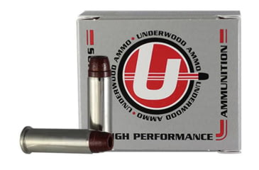 Image of Underwood Ammo .38 Special +P 158 Grain Coated Soft Cast Semi-Wadcutter Hollow Point Gas Check Nickel Plated Brass Cased Pistol Ammo, 20 Rounds, 733