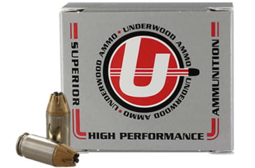 Image of Underwood Ammo .380 ACP 90 Grain Jacketed Hollow Point Nickel Plated Brass Cased Pistol Ammo, 20 Rounds, 151