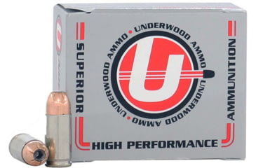 Image of Underwood Ammo .380 ACP 90 Grain Bonded Jacketed Hollow Point Nickel Plated Brass Cased Pistol Ammo, 20 Rounds, 119