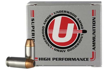 Image of Underwood Ammo .40 S&amp;W 200 Grain Jacketed Hollow Point Nickel Plated Brass Cased Pistol Ammo, 20 Rounds, 228