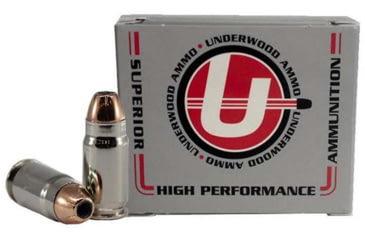 Image of Underwood Ammo .40 Super 200 Grain Jacketed Hollow Point Nickel Plated Brass Cased Pistol Ammo, 20 Rounds, 636