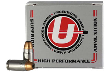 Image of Underwood Ammo .400 Cor-Bon 135 Grain Jacketed Hollow Point Nickel Plated Brass Cased Pistol Ammo, 20 Rounds, 446