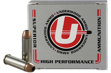 Image of Underwood Ammo .41 Remington Magnum 210 Grain XTP Jacketed Hollow Point Nickel Plated Brass Cased Pistol Ammo, 20 Rounds, 431