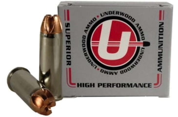 Image of Underwood Ammo .44 Remington Magnum 220 Grain Solid Monolithic Nickel Plated Brass Cased Pistol Ammo, 20 Rounds, 841
