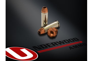 Image of Underwood Ammo .44 Remington Magnum 225 Grain Solid Copper Hollow Point Nickel Plated Brass Cased Pistol Ammo, 20 Rounds, 324