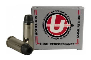 Image of Underwood Ammo .44 Special 190 Grain Coated Soft Cast Semi-Wadcutter Hollow Point Nickel Plated Brass Cased Pistol Ammo, 20 Rounds, 742