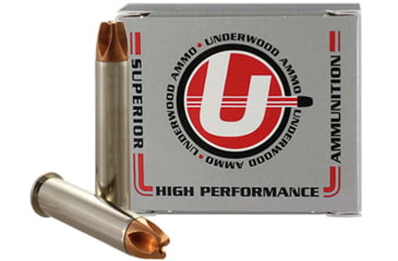 Image of Underwood Ammo .45-70 Government +P 305 Grain Solid Monolithic Nickel Plated Brass Cased Rifle Ammo, 20 Rounds, 849