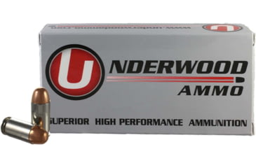 Image of Underwood Ammo .45 ACP +P 230 Grain Full Metal Jacket Nickel Plated Brass Cased Pistol Ammo, 50 Rounds, 337