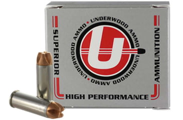 Image of Underwood Ammo .45 Colt +P 250 Grain Solid Monolithic Nickel Plated Brass Cased Pistol Ammo, 20 Rounds, 837