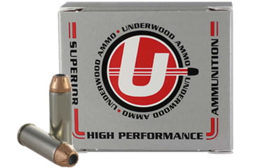 Image of Underwood Ammo .45 Colt +P 300 Grain Jacketed Hollow Point Nickel Plated Brass Cased Pistol Ammo, 20 Rounds, 435