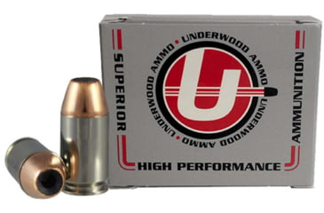 Image of Underwood Ammo .45 GAP 185 Grain Jacketed Hollow Point Nickel Plated Brass Cased Pistol Ammo, 20 Rounds, 443
