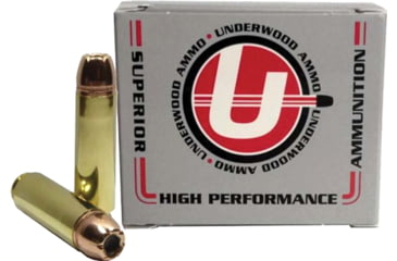 Image of Underwood Ammo .45 Raptor 240 Grain Jacketed Hollow Point Nickel Plated Brass Cased Rifle Ammo, 20 Rounds, 910