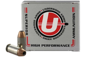 Image of Underwood Ammo .45 Super 185 Grain Jacketed Hollow Point Nickel Plated Brass Cased Pistol Ammo, 20 Rounds, 622