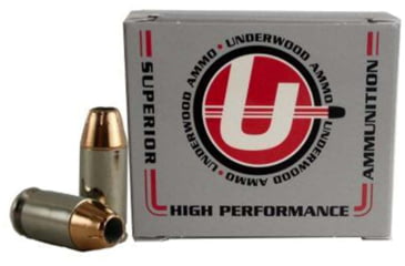 Image of Underwood Ammo .45 Super 230 Grain Jacketed Hollow Point Nickel Plated Brass Cased Pistol Ammo, 20 Rounds, 624