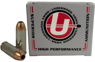 Image of Underwood Ammo .45 Winchester Magnum 230 Grain XTP Jacketed Hollow Point Nickel Plated Brass Cased Pistol Ammo, 20 Rounds, 438
