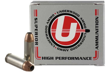 Image of Underwood Ammo .45 Winchester Magnum 230 Grain Jacketed Hollow Point Nickel Plated Brass Cased Pistol Ammo, 20 Rounds, 437
