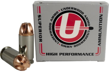 Image of Underwood Ammo .45 ACP +P 200 Grain Solid Monolithic Nickel Plated Brass Cased Pistol Ammo, 20 Rounds, 646