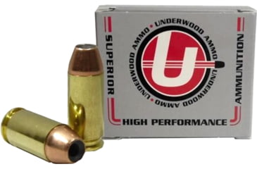 Image of Underwood Ammo .460 Rowland 185 Grain Jacketed Hollow Point Nickel Plated Brass Cased Pistol Ammo, 20 Rounds, 627