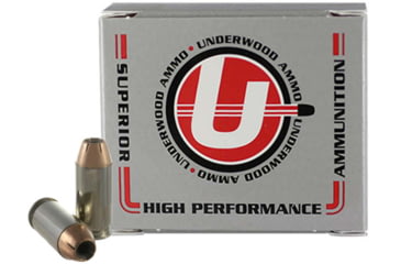 Image of Underwood Ammo .460 Rowland 230 Grain Jacketed Hollow Point Nickel Plated Brass Cased Pistol Ammo, 20 Rounds, 625
