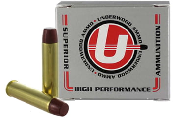 Image of Underwood Ammo .460 S&amp;W Magnum 360 Grain Coated Hard Cast Nickel Plated Brass Cased Pistol Ammo, 20 Rounds, 726