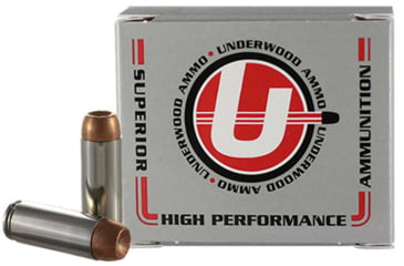Image of Underwood Ammo .50 Action Express 300 Grain Jacketed Hollow Point Nickel Plated Brass Cased Pistol Ammo, 20 Rounds, 510