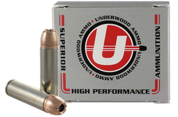 Image of Underwood Ammo .500 Auto Max 350 Grain Jacketed Hollow Point Nickel Plated Brass Cased Rifle Ammo, 20 Rounds, 926