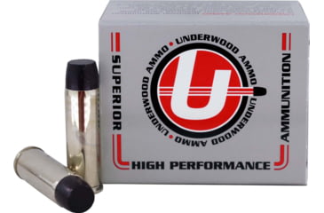 Image of Underwood Ammo .500 S&amp;W Magnum 500 Grain Coated Hard Cast Nickel Plated Brass Cased Pistol Ammo, 20 Rounds, 744