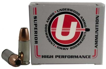 Image of Underwood Ammo 9mm Luger +P+ 147 Grain Bonded Jacketed Hollow Point Nickel Plated Brass Cased Pistol Ammo, 20 Rounds, 133