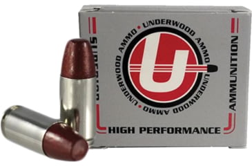 Image of Underwood Ammo 9mm Luger +P 147 Grain Coated Hard Cast Nickel Plated Brass Cased Pistol Ammo, 20 Rounds, 719