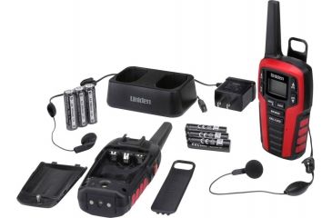 Image of Uniden 32 Mile Two Way Radios Splashproof, Red/Black SX327-2CKHS