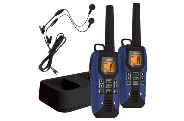 Image of Uniden 50-Mile GMRS/FRS Radio - 2 Radios, Micro USB, Charge Cradle,TRU waterproof, Headset, Navy/Black GMR5095-2CKHS