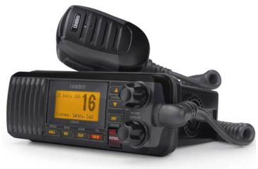 Image of Uniden Fixed Mount Marine Radio with DSC, 25 Watt, Black UM385BK