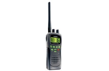 Image of Uniden Handheld Two-Way VHF Marine Radio, Black/Charcoal, 12 hr. Battery Life Atlantis 250-BK
