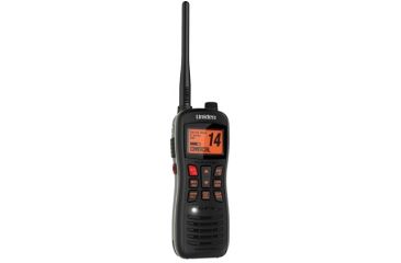 Image of Uniden JIX8/IPX8 Submersible Floating VHF Marine Radio, Black, 11 hr. Battery Life, 1 Watt/2.5 Watt/6 Watt MHS235