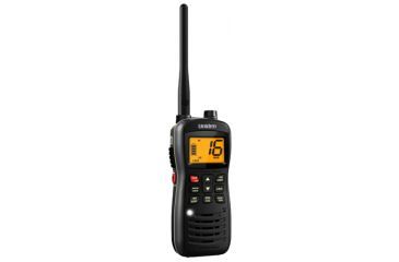 Image of Uniden MHS126 Handheld Floating 2-Way VHF Marine Radio, Black, 12 hr. Battery Life MHS126