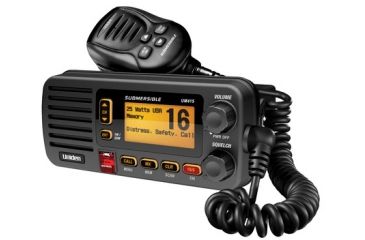 Image of Uniden Oceanus D Submersible Class D DSC Marine Radio, Black, VHF, 1Watt/25Watts, 7in. W x 3in. H x 6in. D UM415BK
