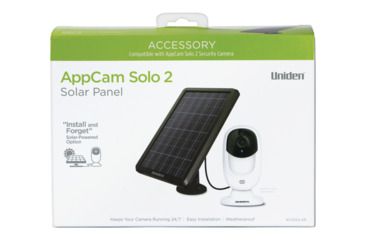 Image of Uniden Solar panel for AppCam Solo 2, Black, AppCam Solar Panel