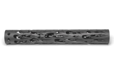 Image of Unique-ARs Flames AR-15 Handguard, Cerakote Armor Black/Anodize Black, 7in, flame7