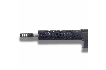 Image of Unique-ARs Hurricane Handguard with Dolos Locking Ring, Cerakote Armor Black, 9 in doloshurricane9