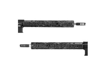 Image of Unique-ARs Making America Great 15, Cerakote Armor Black, 15 inch handguard, rifle length gas tube, spiked e, mag15