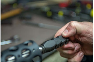 Image of Unique-ARs Rook Brake for 5.56mm, .223, 1/2 x 28, Black Oxide, 2.6, muzzbAR15