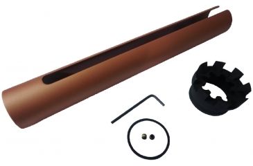 Image of Unique-ARs Short Shield Heatshield, for 7inch handguard w/Pistol gas tube, Flat end ca, Cerakote Armor Black, SS7PistFlat