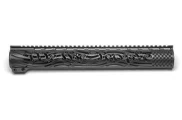 Image of Unique-ARs Slim Charging We The People AR-15 Handguard, Cerakote Armor Black/Anodize Black, 12in, slimcwtp12