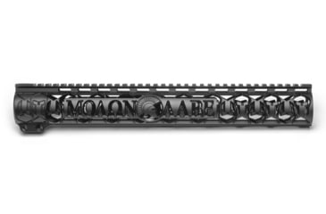 Image of Unique-ARs Slim Molon Labe AR-15 Handguard, Cerakote Armor Black/Anodize Black, 9in, slimmolon9