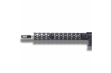 Image of Unique-ARs Ultra-Light Hex Handguard with Dolos Locking Ring, Cerakote Armor Black, 15 in dolossmhex15