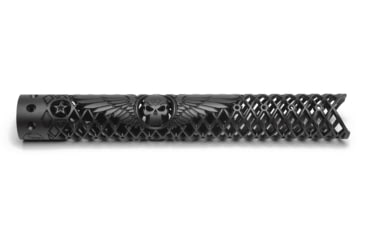 Image of Unique-ARs Wicked Wings Handguard, AR-15, 9 inch, Cerakote Armor Black/Anodize Black, wicked9