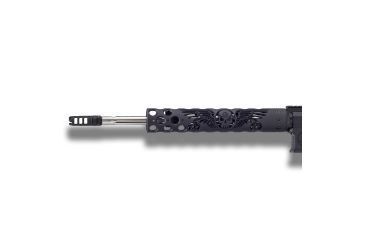 Image of Unique-ARs Wing and Skull AR-15 Handguard, Cerakote Armor Black/Anodize Black, 12in wingandskull12