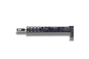 Image of Unique-ARs Wing and Skull AR-15 Handguard, Cerakote Armor Black/Anodize Black, 15in wingandskull15
