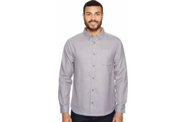 Image of United By Blue Banff Wool Button Down - Mens, Grey, Medium, 101-0133-2904
