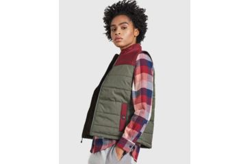 Image of United By Blue Bison Puffer Vest - Womens, Dark Olive, Small, 204-005-06224